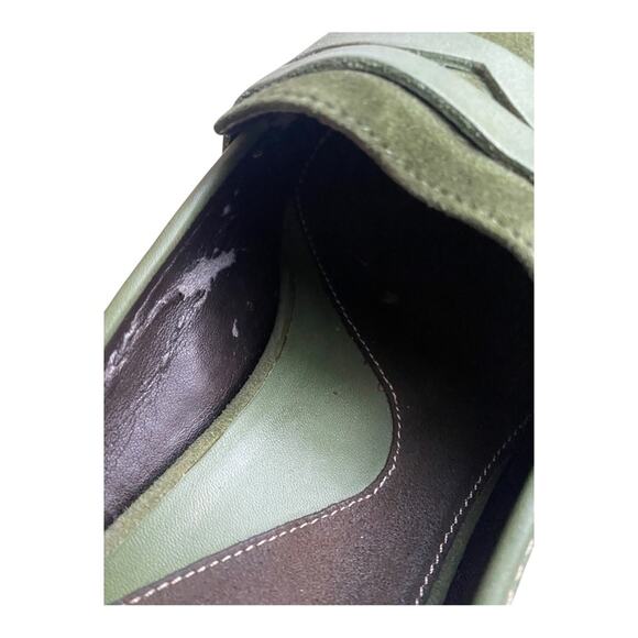 AEROSOLES Mules Kitten Heel Bow Detail Green - Picture 8 of 8
